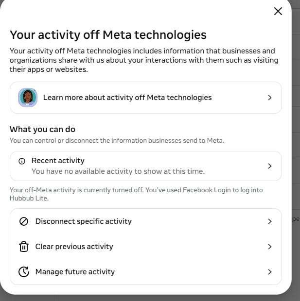 info setting